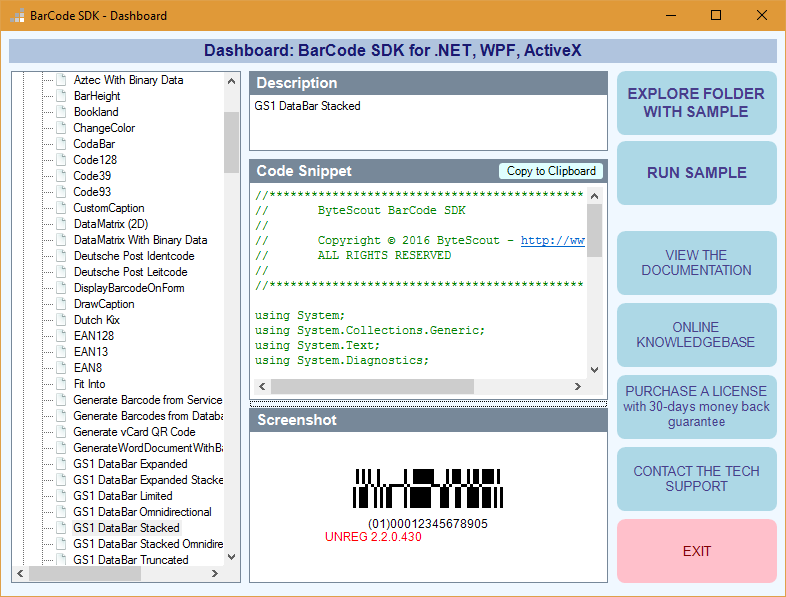 Bytescout Barcode Generator Sdk For Net Aspnet Ssrs Winforms Activex Vb6 Classic Asp 1026