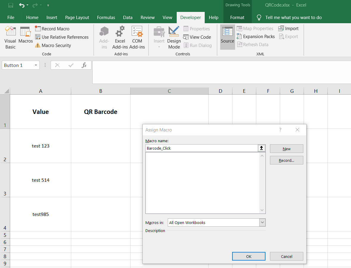 Excel Qr Code Generator Vba From Cells Source Codes Bytescout