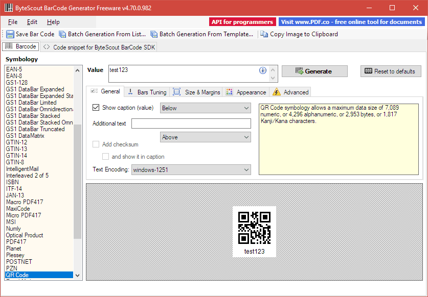 pdf417 drivers license barcode generator