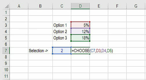 Microsoft Excel Advanced Formulas Choose Option