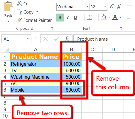 Format an Excel File