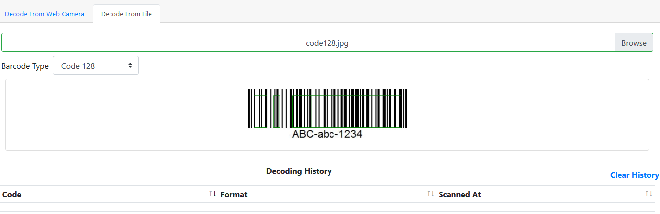 Online Barcode Scanner