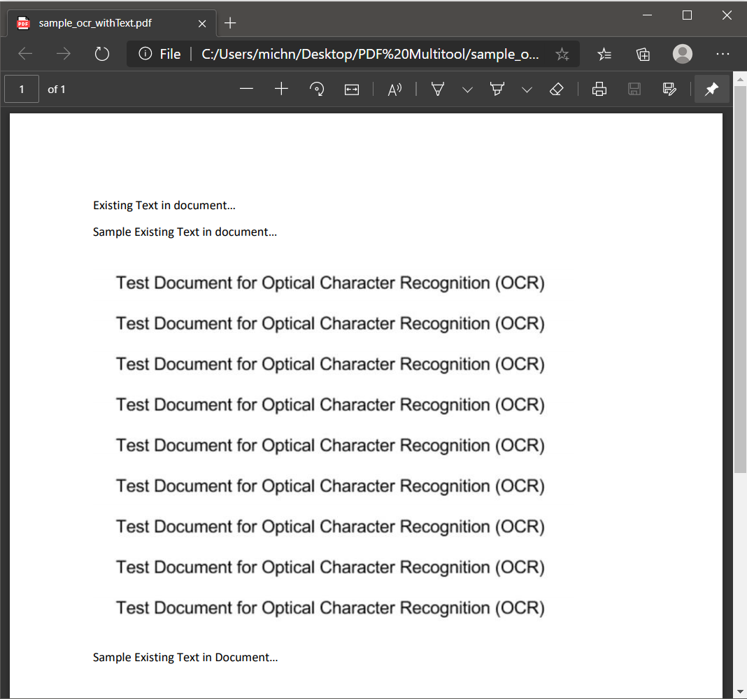 Scanned PDF Sample File