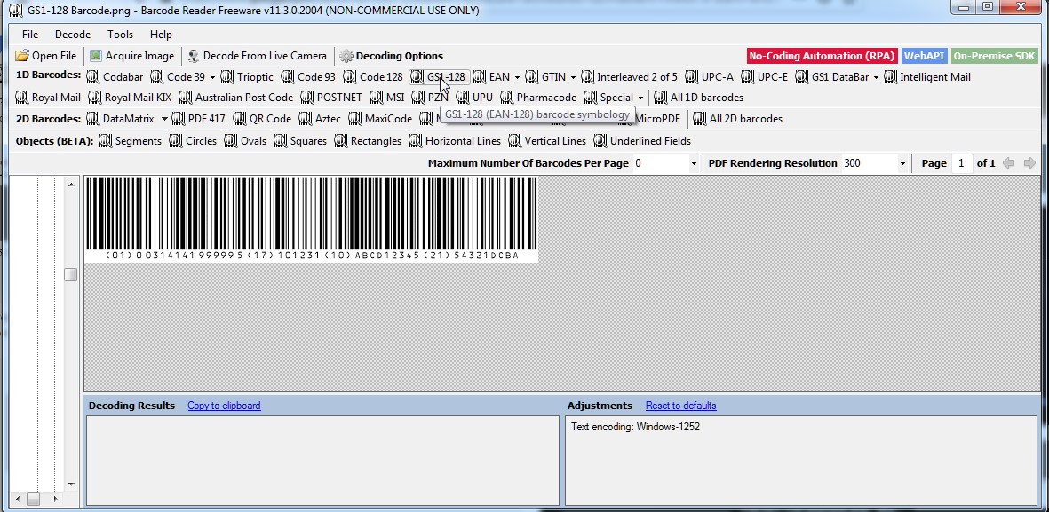 GS1 Code 128 Barcodes