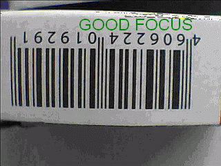 Good web camera focus - sharp barcode image