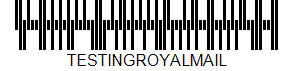 Royal Mail barcode sample