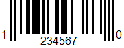 UPC-E barcode sample