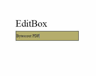Editbox in PDF document generated with Bytescout.PDF