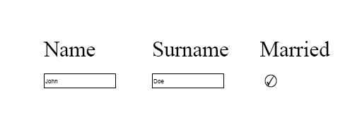fillable PDF form generated with Bytescout.PDF