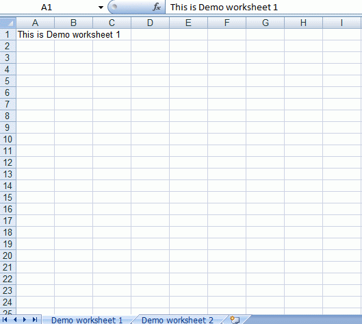 Excel document with new worksheets
