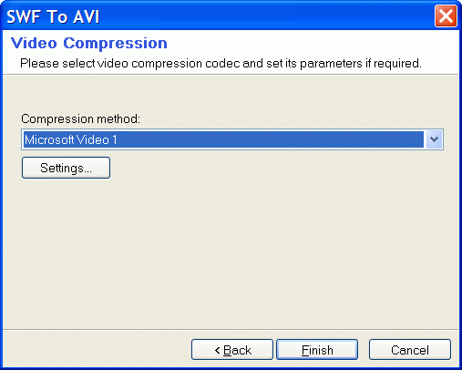 Video compression properties