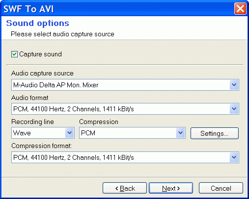 Sound capturing properties