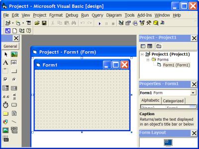 New project generated by Visual Basic