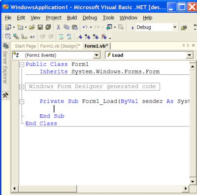 Source code editor window