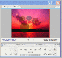 Produced 32-RGBA AVI video merged with video in Adobe Premiere. Click to enlarge screenshot