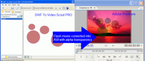Source flash movie and output AVI with transparency screenshot. Click to enlarge